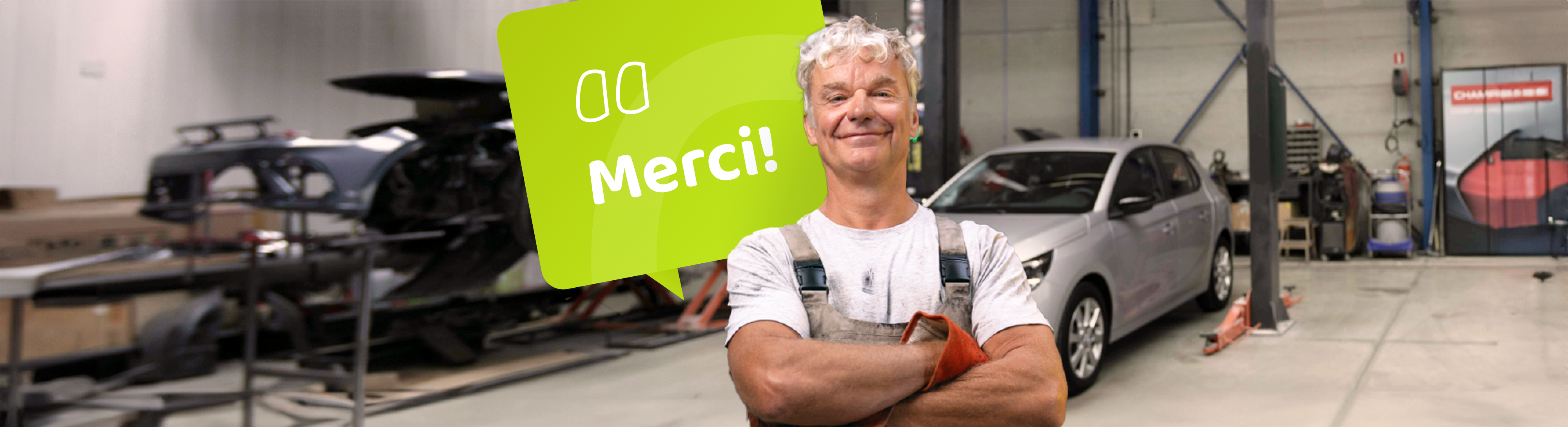 Afbeelding - Merci! Garagist in zijn werkplaats
